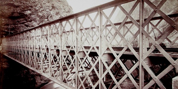 10 ferro ponte Cottrau  Album ferrovia Pescara Popoli,  Ponte sul Pescara